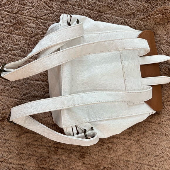 Danielle Nicole White and Brown Backpack - Picture 2 of 3